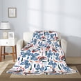 thumbnail image 2 of Sikiie Retro Butterfly Cozy Flannel Fleece Throw Blanket: Lightweight & Thick for All Seasons - Perfect for Women, Men, & Kids"80"x60", 2 of 6