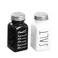 thumbnail image 2 of justharion Salt Shaker Empty Square 1 Set with Stainless Steel Lids Small Seasoning Container with Labels Funnel Brush Organizer Equipment, 2 of 8