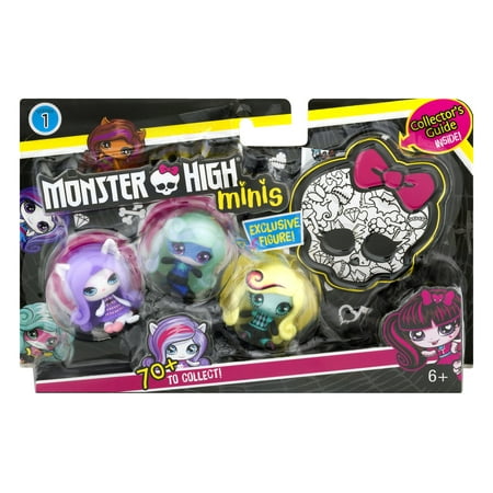 Monster High Collectible Minis Character Figure 3-Pack