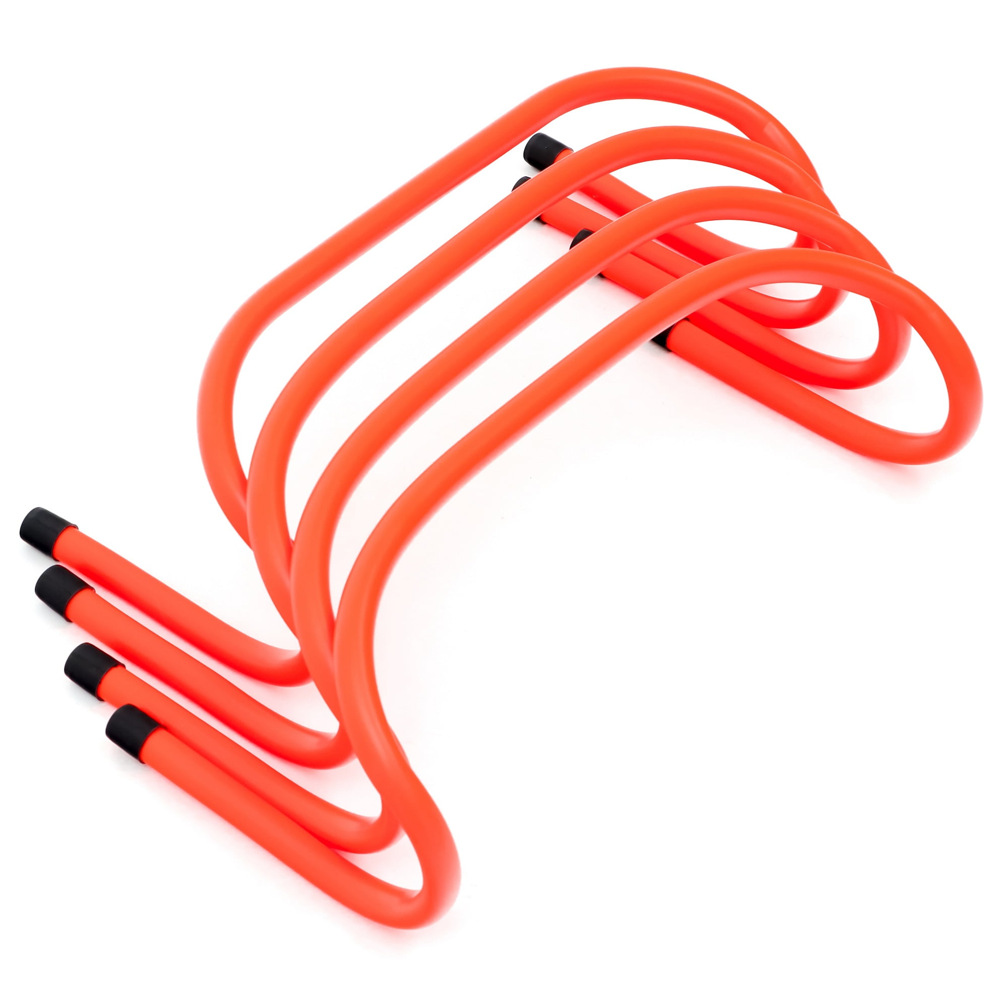 Trademark Innovations 6" Soccer Training Adjustable Agility Speed Training Hurdles (Pack of 4, Orange)