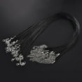 thumbnail image 3 of 50pcs 45mm Braided Adjustable Black Leather Rope Wax Cord DIY Handmade Necklace Pendant Lobster Clasp String Cord Jewelry Chains, 3 of 6