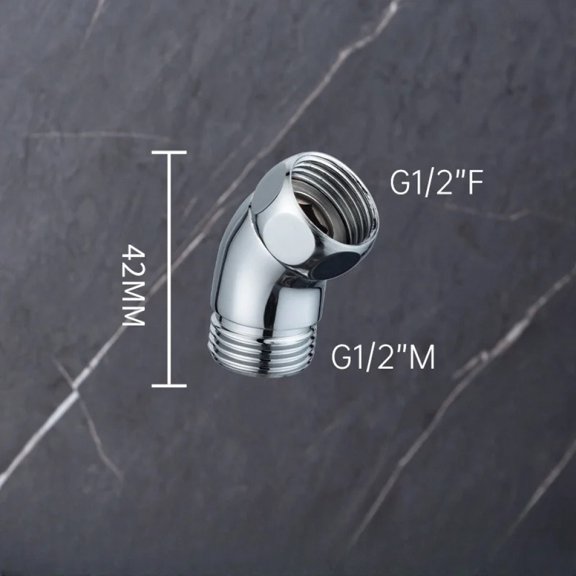 Shower Head Elbow Adapter G1/2 Connections Shower Arm Extension Angle 135 °   Elbow Hand Shower Top Spray Elbow Connector