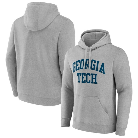 Men's Gray Georgia Tech Basic Arch Pullover Hoodie