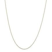 10k .6mm Solid D/C Cable Chain in 10k Yellow Gold