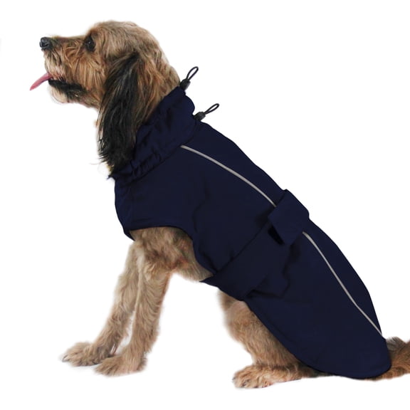 MAMORE Dog Winter Jacket, Waterproof dog coat, Warm Windproof dog clothes, for Small Medium and Large Dogs（Blue,L)