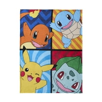 Pokemon Kids Micro Raschel Throw Blanket 46"x60", "Bold Poke"
