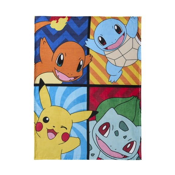 Pokemon Kids Micro Raschel Throw Blanket 46"x60", "Bold Poke"