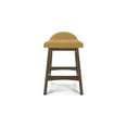 thumbnail image 3 of Signature Design by Ashley Lyncott Counter Height Upholstered Barstool with Foam Cushion, Set of 2, Mustard, 3 of 8