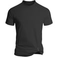 thumbnail image 4 of Men's Detachable Magnetic Shirt, Mock Turtleneck Short Sleeve Athletic Undershirt, Quick Dry Base Layer Top for Gym Workout Black, 4 of 4