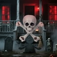 thumbnail image 2 of Spooky Realistic Skull Ornament, Gothic Halloween Skull Decor for , Party, Yard, and Tabletop Display, 2 of 5