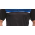 thumbnail image 3 of PGA Tour Men's Athletic Fit Geo Stripe Print Performance Golf Polo Shirt Black Size Small, 3 of 3
