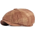 thumbnail image 3 of SikaFu Berets Spring Autumn Men Women Cap Male Female Artist Painter Beret Hat Ivy Flat Beret Cap Plaid Octagonal Newsboy Cap, 3 of 6