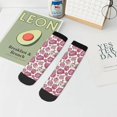 thumbnail image 7 of Rateoe Rose Flowers Pattern Quarter Crew Socks,Toe Seamed Ankle Socks,Cotton Cushioned Breathable Athletic Crew Sports Socks, 7 of 7