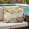 thumbnail image 2 of Outdoor Pillow Covers 16x16 Set of 2, Fall Green Orange Waterproof Patio Throw Pillow Covers for Couch Sofa Chair, Thanksgiving Maple Leaf Tree Pumpkins Decorative Pillowcases for Throw Pillows, 2 of 9