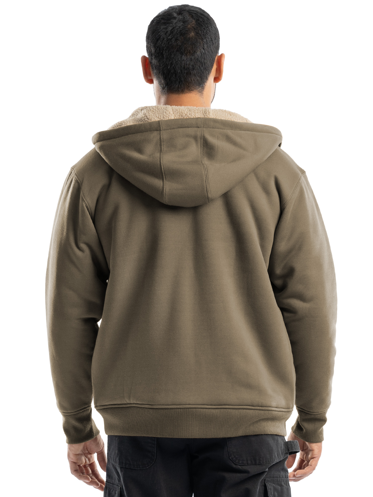 Wrangler Workwear Men's Quilted Zip-Up Fleece Hooded photo 3