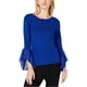 thumbnail image 2 of INC Womens Georgette Cuff Pullover Sweater, Azul, Mediano I-N-C Pull-over, 2 of 2