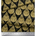 thumbnail image 2 of Soimoi Crepe Silk Fabric Floral & Flying Swan Block Print Fabric by Yard 42 Inch Wide, 2 of 3