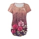 thumbnail image 4 of Camiseta de manga corta con botones y cuello en V a la moda para mujer Pompotops hfajkhk132902, 4 of 6