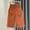 Orange#05, variant on Wowcloth Ladies' Casual Loose Solid Color Elastic Waist Straight - Leg Cropped Pants