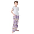 thumbnail image 4 of FORMRS Kids Pajama Pants with Pockets Size 13-14Y Boys Lounge Sleep Bottoms, Pastel Purple Marble Pattern, 4 of 8