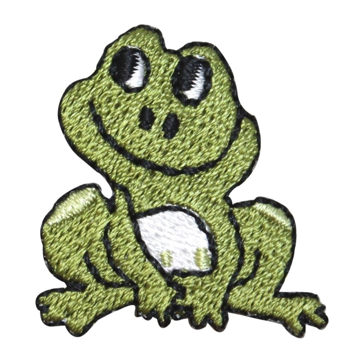 ID 0397 Frog On Lily Pad Patch Prince Pond Relax Embroidered Iron On Applique