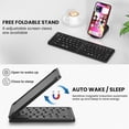 thumbnail image 4 of Mini Foldable Bluetooth Wireless Keyboard (Sync Up to 3 Devices), Portable Folding Keyboard for Android Windows, 4 of 5