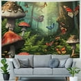 thumbnail image 4 of BCIIG  Fantasy Forest Tapestry Wall Hanging Enchanted Fairy Tale Misty Forest Wall Tapestry Butterfly Mushroom Backdrop Home Decor for Bedroom Living Room Dorm, 4 of 6