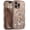 Autumnflit/Brown, variant on for iPhone 14 Pro Case Compatible with MagSafe [Curly Wave Edge][Full Camera Protection] Floral Translucent Shockproof Magnetic Women Phone Case for 14 Pro, Floratopia/Brown