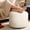 Beige, variant on Round Corduroy Ottoman Foot Rest Pouf for Living Room Couch - Soft Plush Shredded Foam Filled Hassock Stool, Comfy Footstool