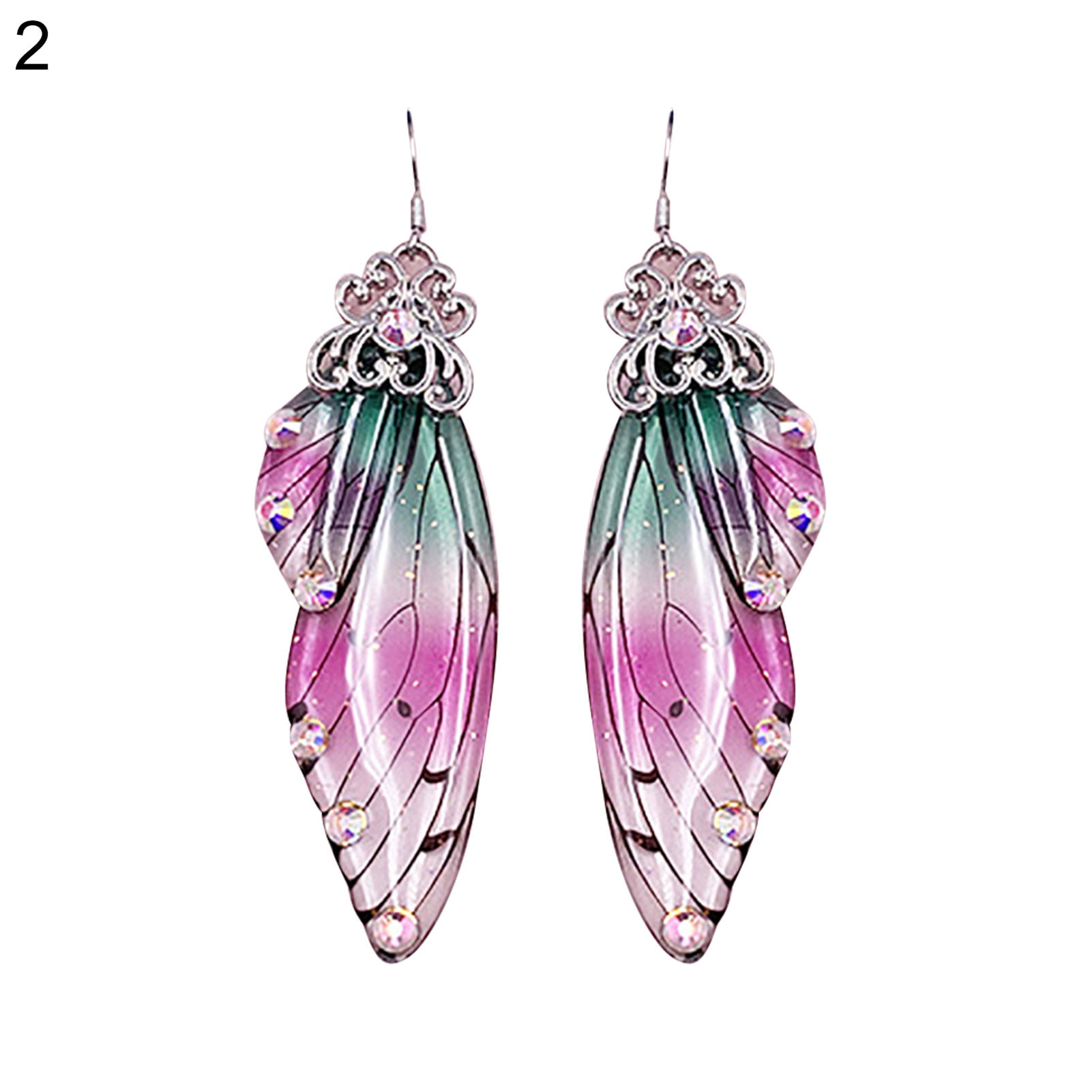 Party Gifts Ladies Fashion Cute Shiny White Zircon Earrings Elegant and Charming Earrings Jewelry 