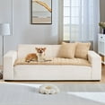 thumbnail image 3 of CJC Couch Cover for Dogs, Washable Fuzzy Pet Couch Covers for 3 Cushion Sofa Protector, Pet Friendly Dog Mat (Light Brown, 28'' x 71''), 3 of 10