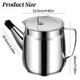 thumbnail image 3 of Stainless Steel Oil Filter Container, Heat‑Resistant Can with Built‑in Mesh Strainer Lid, for Used Frying Oil Filtering & Storage, Countertop Placement and Kitchen Stove‑Side Cooking Work, 3 of 8
