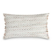 Better Homes & Garden 100% Cotton Stripe Oblong Decorative Pillow with Poly Fill Insert, Ivory, 14" x 24"