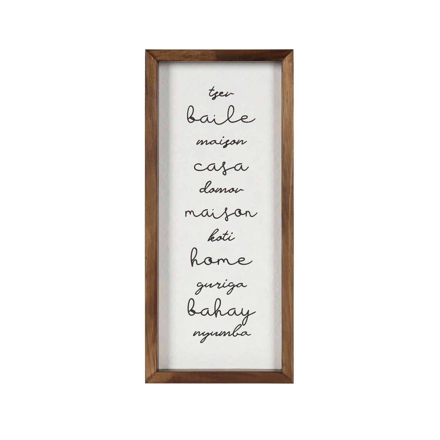 Art typographique encadré Home de Hometrends