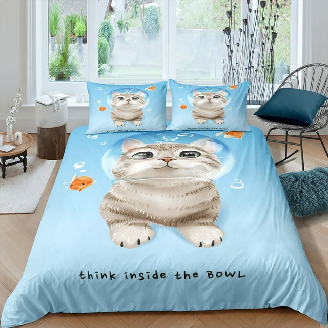 3pcs animal cat 3D printing quilt cover, Brand new 3d Printed Cat Set