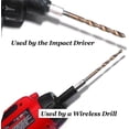 thumbnail image 3 of 13PCS 6.35mm Hex Shank Twist Drill Bit Titanium Coated Set Metric Quick Change Twist Drill Bits High Speed ​​Steel Twist Drill Bits Tools 1.5mm - 6.5mm, 3 of 5