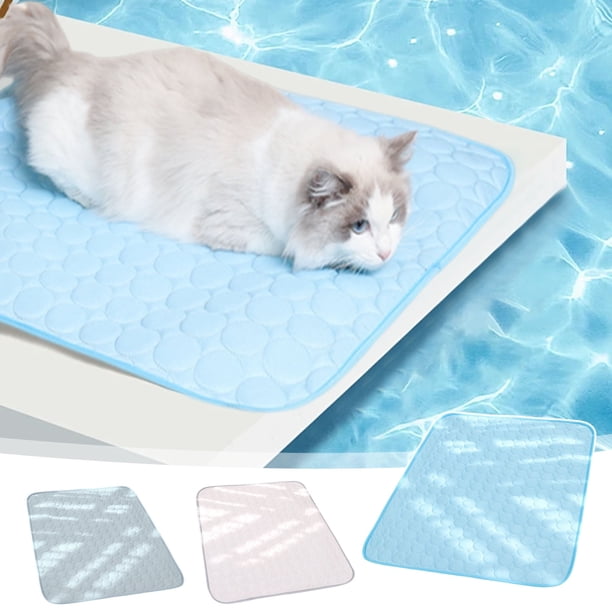 Jacenvly - Liquidación de suministros para mascotas, tapete refrescante para mascotas, cojín de seda fría para perros y gatos, manta refrescante lavable para cama, sofá, asiento de coche, suelo,