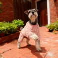 thumbnail image 5 of Cotton Dog Pajamas for for Small Dogs Cats, Dog Sweater with Leash Ring Ultra Soft Warm Pet Clothes Puppy Onesie Outfits Doggy Pjs Jumpsuit for Winter Christmas (Pink), 5 of 5