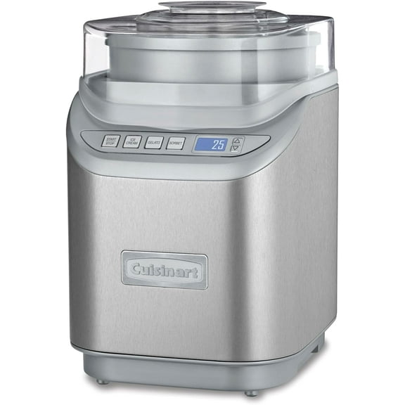 Ice Cream Maker Machine, 2-Quart Stainless Steel Frozen Yogurt, Gelato, Sorbet, Ready in 20 Minutes, LCD Screen and Timer, ICE-70P1