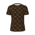 thumbnail image 4 of T Shirt For Men Retro Mandala Man Gold Floral Print Casual Sports Quick Dry Summer Harajuku Tees Des, 4 of 7