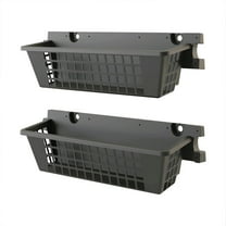 Suncast 25" x 7.25" Shelf Basket Accessory for Outdoor Shed, Black (2-Pack)