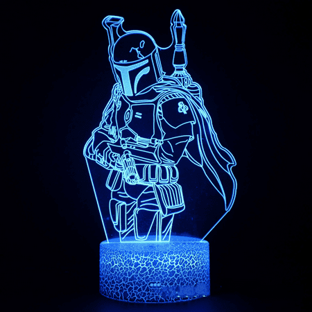 

SAYTAY Toys Kids Night Light Star Wars Christmas Gift Birthday 3D Illusion Lamp for Kid 7 Color