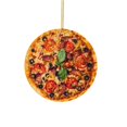 thumbnail image 1 of EZLIFE Árbol de Navidad con forma de pizza, decoración para mesita de noche, colgante para coche, decoración para el hogar Q9M4, 1 of 7