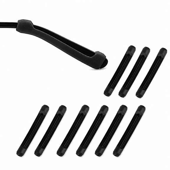 ELORIAH Eyeglass Temple Tips Sleeve Retainer, 5 Pairs Soft Silicone Eyeglass Retainer Eyeglass Ear Cushions, Non-Slip Elastic Ear Grip Hooks for Eyeglasses, Reading Glasses, Sunglasses