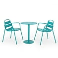 thumbnail image 2 of Scaggs Metal Outdoor 3-Piece Bistro Set, Teal, 2 of 11