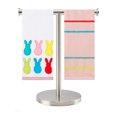 thumbnail image 5 of Liberty Easter Kitchen Towels 2-Piece Appliqued Multi-color Bunny Silhouettes and Stripes, 5 of 7