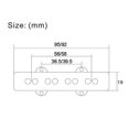 thumbnail image 4 of Lefu Electric Bass DIY Neck Bridge Pickup for 4 String Jazz Bass Style Black, 4 of 8