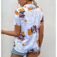 thumbnail image 4 of Camisa informal de temperamento con estampado floral de manga corta elegante y cómoda con cuello en V para mujer OAVQHLG3B Store lin121212, 4 of 5