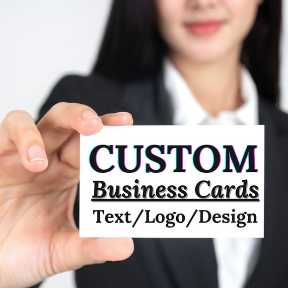 Custom Business Cards for Small Business, Thick Cardstock Double-Sided Printed, 7 Premium Templates or Upload Your Own Design, 3.5" x 2", 100 Cards