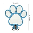 thumbnail image 2 of Wooden Paw Print Wall Hook, Decorative Dog Leash Stand Hanger with Metal Hook, Rustic Pet Supplies Organizer for Entryway, Cute Gift for Dog Lovers​, Blue, 2 of 6